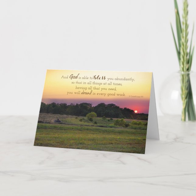 Ermutigungskarte für reichliche Segnungen Karte (Vorderseite)