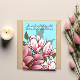 Ermutigungskarte: Magnolienblüten Stärke Karte