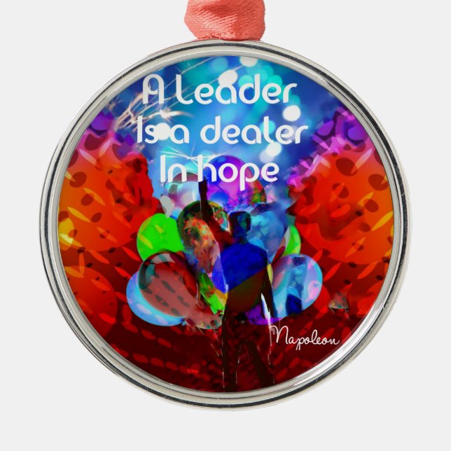 Ermutigungsmitteilung für Führung Ornament Aus Metall (Vorne)