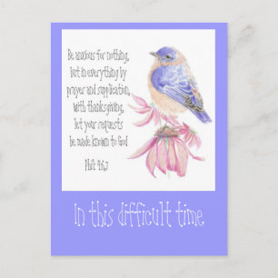 Ermutigungsschrift Blaumeise Garten Vogel Postkarte