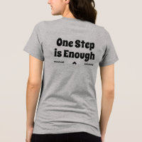 Ermutigungstext-T-Shirt "Ein Schritt genügt"