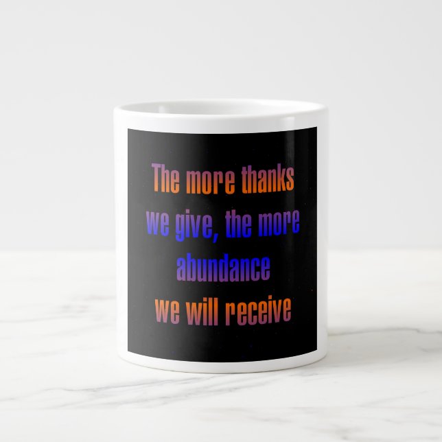 Ermutigungszitat # 155 Jumbo-Tasse (Vorderseite)