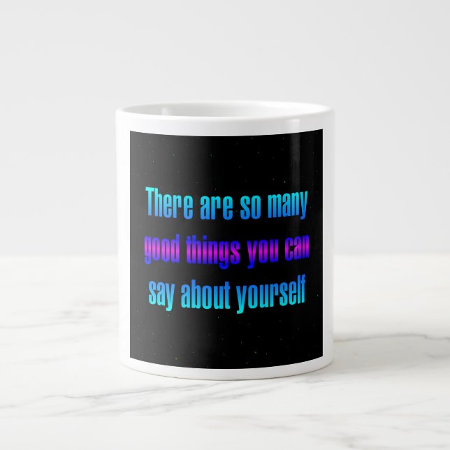 Ermutigungszitat # 157 Jumbo-Tasse (Vorderseite)