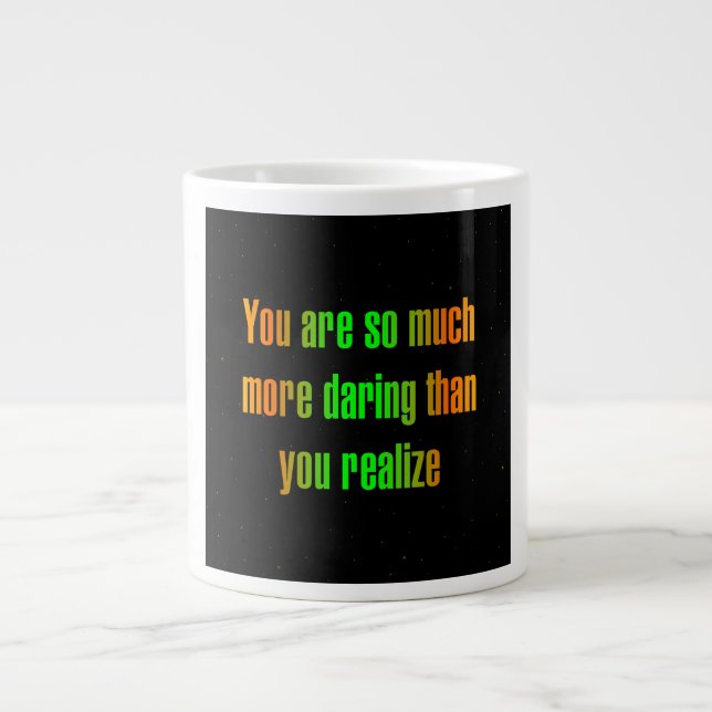 Ermutigungszitat # 283 Jumbo-Tasse (Vorderseite)