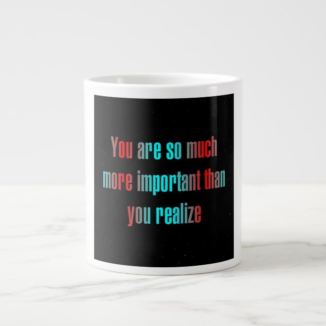 Ermutigungszitat # 290 Jumbo-Tasse (Vorderseite)