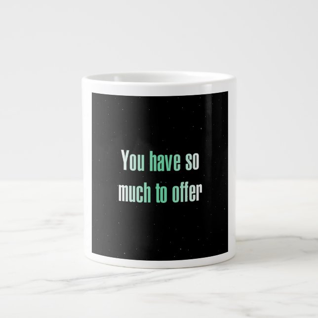 Ermutigungszitat # 335 Jumbo-Tasse (Vorderseite)