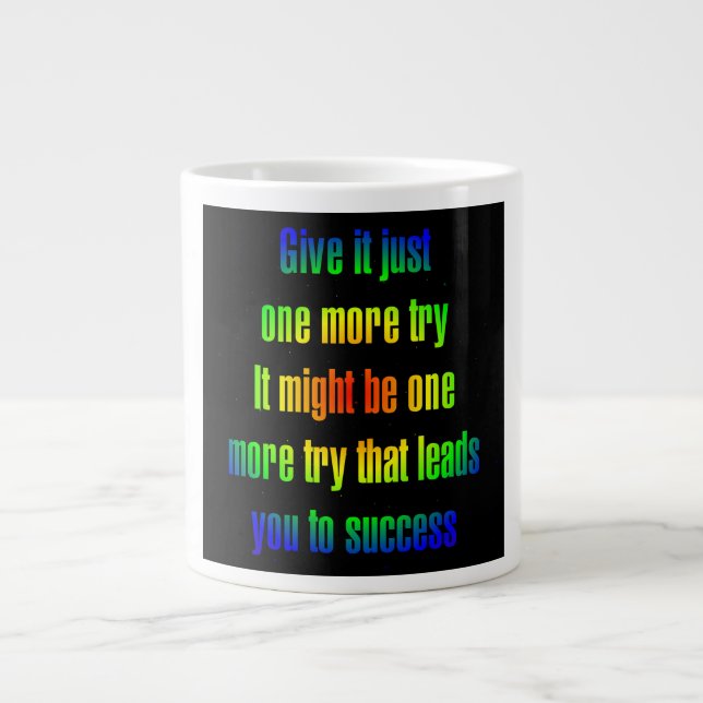 Ermutigungszitat # 37 Jumbo-Tasse (Vorderseite)