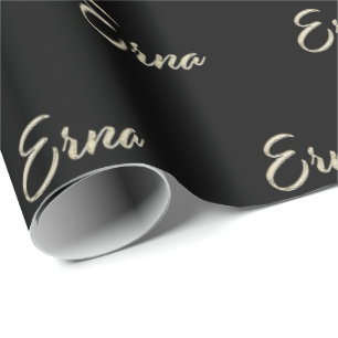 Erna white gold Handwriting Geschenkpapier
