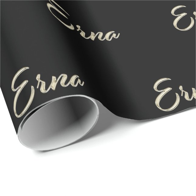 Erna white gold Handwriting Geschenkpapier (Rolleneckpunkt)