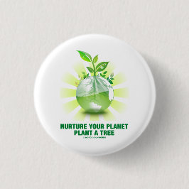 Ernähren Sie Ihre Planeten-Pflanze ein Baum Button