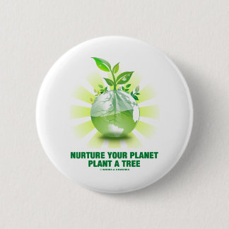 Ernähren Sie Ihre Planeten-Pflanze ein Baum Button
