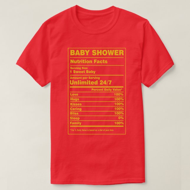 Ernährung Babydusche T-Shirt (Design vorne)