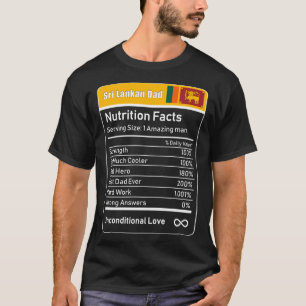 Ernährung des Vaters von Sri Lanka Fakten Vatertag T-Shirt