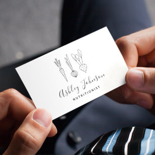 Ernährung Dietitian Karottenzwiebel und Rübenreini Visitenkarte