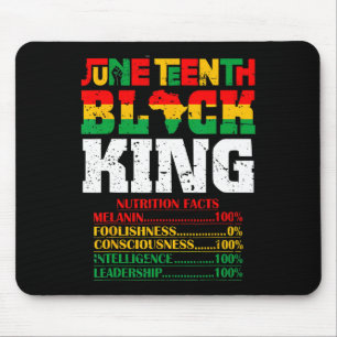 Ernährung Fakten 19. Juni 1865 Schwarzer König Mousepad