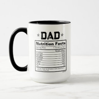 Ernährung Fakten für Vati-Geschenk Tasse