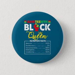 Ernährung für Frauen Juneteenth schwarze afrikanis Button