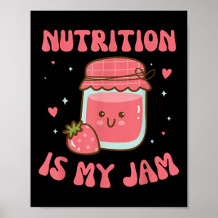 Ernährung ist mein Konfitüre, der sich mit dem Fun Poster