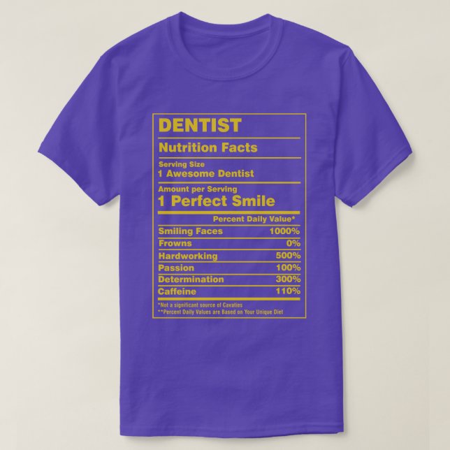 Ernährung Zahnärzte T-Shirt (Design vorne)