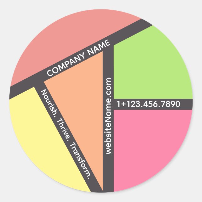 Ernährungsbeherrschung Runder Aufkleber (Vorderseite)