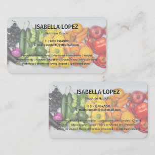 Ernährungsberater Bilingual Visitenkarte