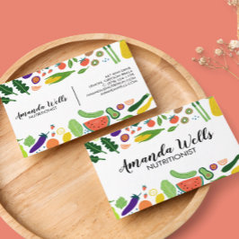 Ernährungsberater Koch Einzigartiges Gemüse Kunst Visitenkarte