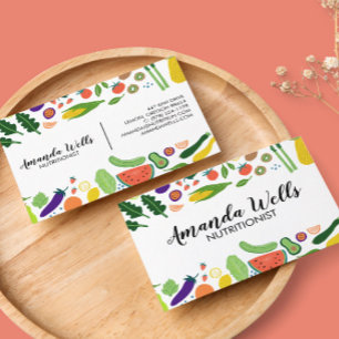 Ernährungsberater Koch Einzigartiges Gemüse Kunst Visitenkarte