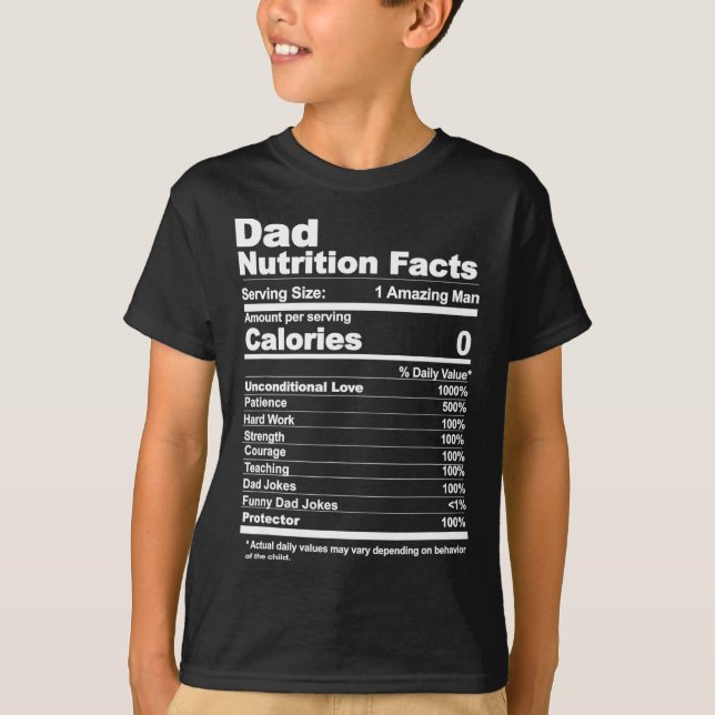 Ernährungsdaten T-Shirt (Vorderseite)