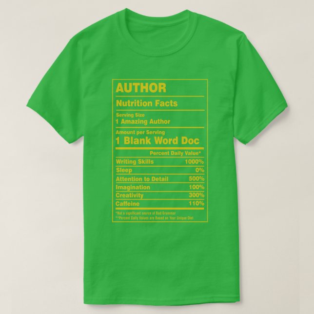 Ernährungsfakte Au T-Shirt (Design vorne)