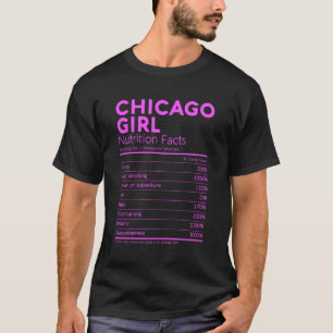 Ernährungsfakten für Chicago-Mädchen Illinois Frau T-Shirt