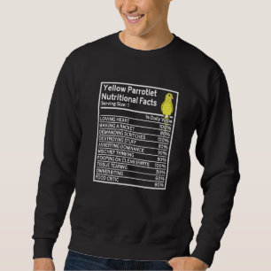 Ernährungsfakten für Papageien I Gelber Papagei Sweatshirt