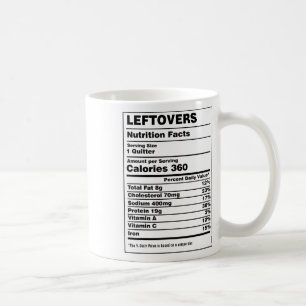 Ernährungsfakten Reste Aufhörer Lustig Thanksgivi Kaffeetasse