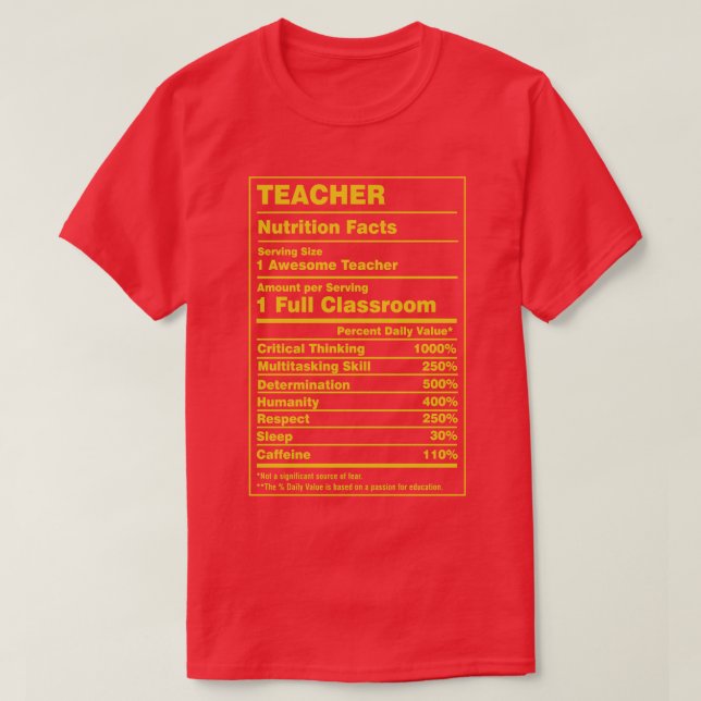 Ernährungslehre T-Shirt (Design vorne)