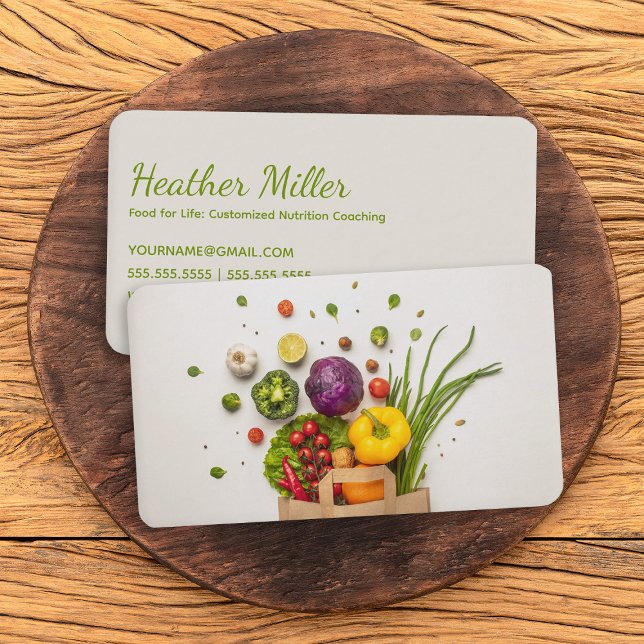 Ernährungslehrer Visitenkarte (Nutrition Coach Business Cards)
