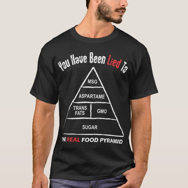 Ernährungspyramide T-Shirt (Vorderseite)