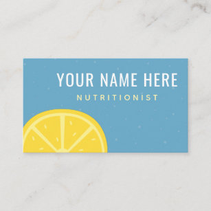Ernährungswissenschaftler Dietitian Lemon Citrus S Visitenkarte