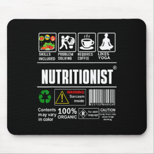 Ernährungswissenschaftler Etikett Fähigkeiten Sark Mousepad