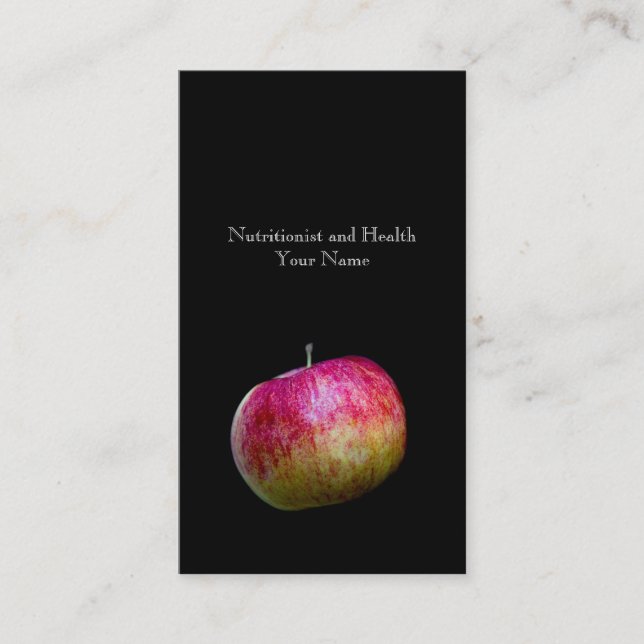 Ernährungswissenschaftler und Gesundheit Visitenkarte (Vorderseite)