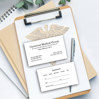 Ernennung des Arztes Visitenkarte