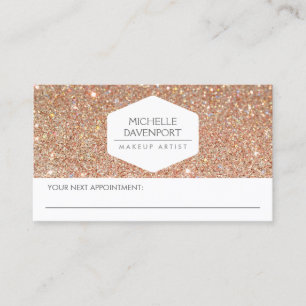 ERNENNUNG DES ELEGANTEN WEISSEMBLEM COPPER GLITZER TERMINKARTE