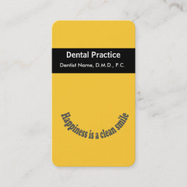 Ernennung "Glück ist ein sauberes Lächeln" Zahnarz Terminkarte