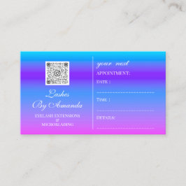 Ernennung Makeup Haare Logo Nägel Pink QR Terminkarte