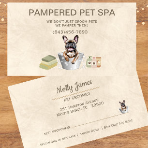 Ernennung von Bulldog Pet Groomer Visitenkarte