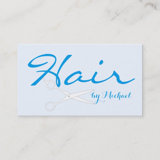 Ernennung von Friseur-Stylist Alice Blue Solid Terminkarte (Vorderseite)