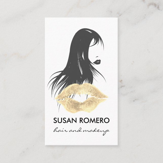 Ernennung von Makeup und Haar Terminkarte (Vorderseite)