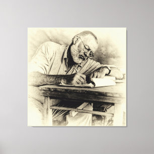 Ernest Hemingway in Kenia Leinwanddruck