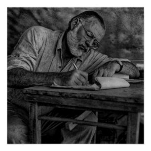 Ernest Hemingway in Kenia Poster