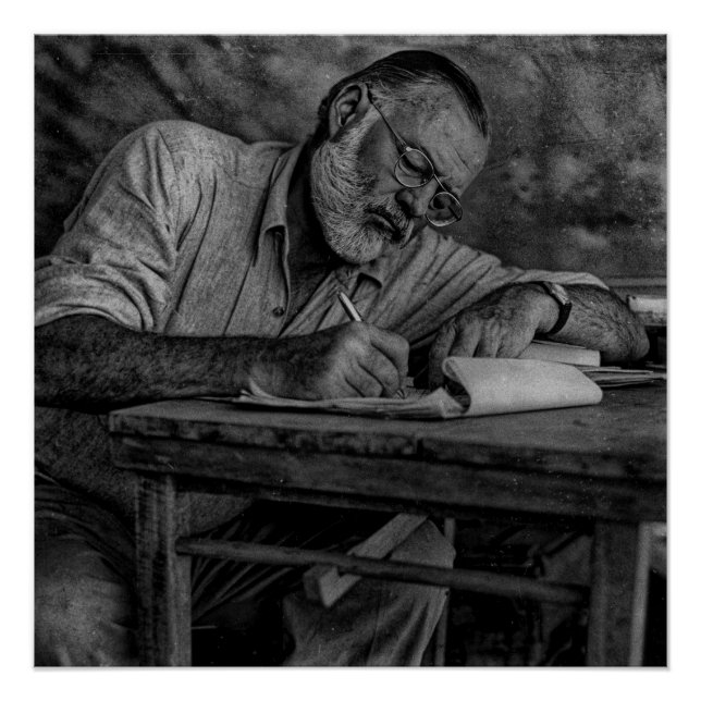 Ernest Hemingway in Kenia Poster (Vorderseite)