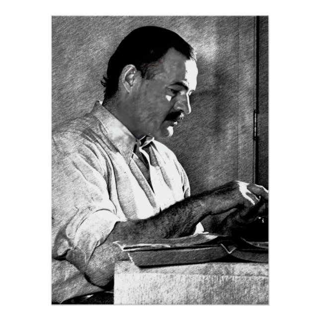 Ernest Hemingway in Kenia Poster (Vorderseite)