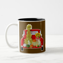 Ernest Sessings Little Red Truck Zweifarbige Tasse